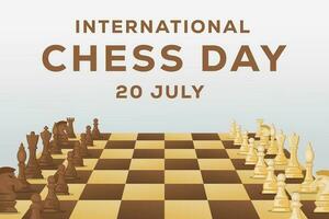 vettore internazionale scacchi giorno orizzontale bandiera illustrazione