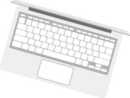 illustrazione di un Aperto il computer portatile. vettore