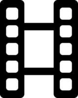 film striscia nero e bianca icona nel piatto stile. vettore