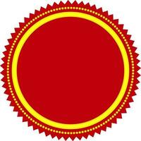 rosso e giallo vuoto etichetta, etichetta o etichetta design. vettore
