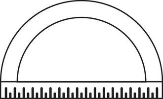 illustrazione di goniometro regolare nel nero linea arte. vettore