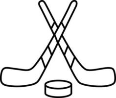 ghiaccio hockey bastone o disco. vettore