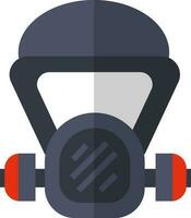 icona di fuoco combattente ossigeno gas maschera. vettore