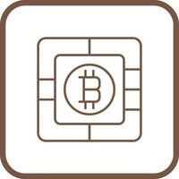 bitcoin patata fritta vettore icona