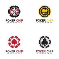 icona del chip del casinò logo dell'icona del vettore del chip del poker