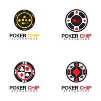 icona del chip del casinò logo dell'icona del vettore del chip del poker