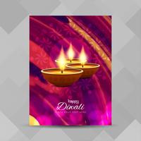 Modello di progettazione brochure Happy Diwali astratto vettore