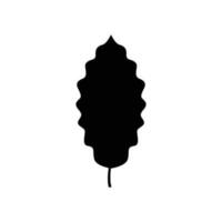 nero albero foglia vettore illustrazione isolato su trasparente sfondo