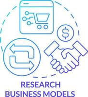 ricerca attività commerciale Modelli blu pendenza concetto icona. scegliere approccio. di partenza e-commerce attività commerciale passo astratto idea magro linea illustrazione. isolato schema disegno vettore