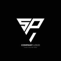 S p triangolo lettera moderno il branding monogramma logo vettore