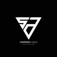 S un' triangolo lettera moderno il branding monogramma logo vettore