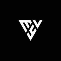 iniziale m v y logo design illustrazione isolato nero sfondo vettore