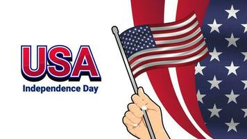America indipendenza giorno opera d'arte vettore illustrazione design