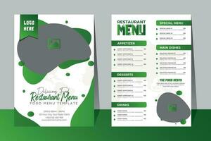 ristorante bar menù, modello design. cibo flyer.fast cibo ristorante menù sociale media marketing ragnatela bandiera modello design. Pizza, hamburger e salutare cibo attività commerciale in linea promozione aviatore vettore