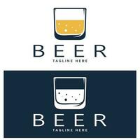 birra logo modello con Vintage ▾ mestiere grano.per distintivo, emblema, malto, birra azienda, bar, alcolici bevanda vettore