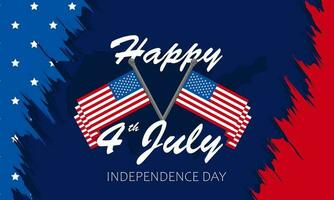 Stati Uniti d'America o unito stati di America indipendenza giorno bandiera per 4 ° di luglio. vettore illustrazione