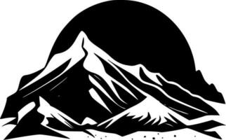 montagne - minimalista e piatto logo - vettore illustrazione