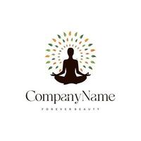 yoga logo design vettore gratuito