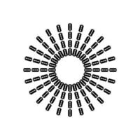 artistico cerchio forma composto di rasoio lama composizione per decorazione, ornato, logo, sito web, arte illustrazione o grafico design elemento. vettore illustrazione