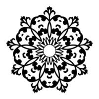mandala circolare modello nel il modulo di un' mandala per henné, mehndi, tatuaggi, e decorazioni. decorativo decorazione nel etnico orientale stile. colorazione libro pagina vettore