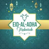 eid al-Adha mubarak islamico Festival sociale media design vettore