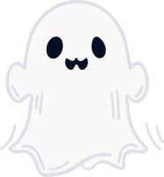 Halloween carino spaventoso fantasma vettore