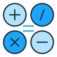 di base matematica simboli vettore matematica concetto colorato icona