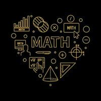 matematica cuore vettore concetto schema bandiera - matematica a forma di cuore illustrazione