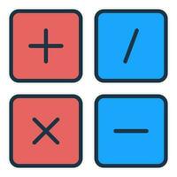 di base matematica simboli vettore matematica concetto colorato icona