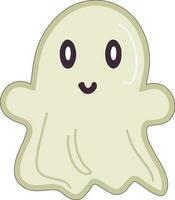 Halloween carino spaventoso fantasma vettore