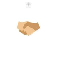 stretta di mano icona. un' amichevole e compreso vettore illustrazione di un' stretta di mano, che rappresentano accordi, collaborazioni, e fiducia.