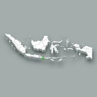 bali regione Posizione entro Indonesia carta geografica vettore