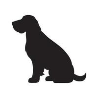 cane silhouette logo isolato su bianca sfondo vettore