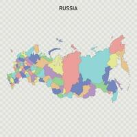 isolato colorato carta geografica di Russia vettore