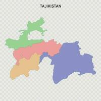 isolato colorato carta geografica di tagikistan vettore