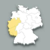 occidentale regione Posizione entro Germania carta geografica vettore