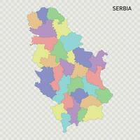 isolato colorato carta geografica di Serbia vettore