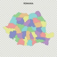 isolato colorato carta geografica di Romania vettore