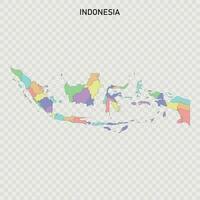 isolato colorato carta geografica di Indonesia vettore