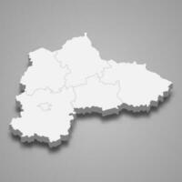 3d isometrico carta geografica di panevezi contea è un' regione di Lituania vettore