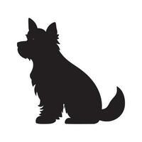 cane silhouette logo isolato su bianca sfondo vettore