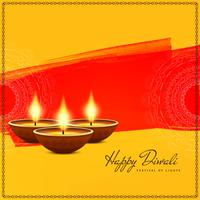 Fondo di saluto felice astratto di festival di Diwali vettore
