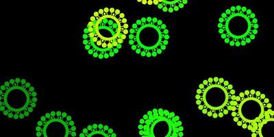 modello vettoriale giallo verde scuro con segni di influenza