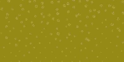 layout naturale di vettore giallo verde chiaro con fiori
