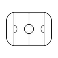 hockey campo icona vettore. hockey illustrazione cartello. sport simbolo o logo. vettore