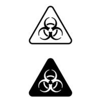 tossico icona vettore impostare. radioattivo rifiuto illustrazione cartello collezione. veleno simbolo.
