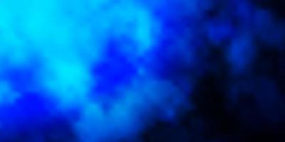 modello vettoriale blu scuro con nuvole illustrazione colorata con nuvole sfumate astratte modello colorato per appdesign