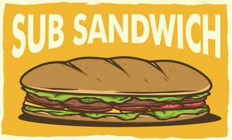 Sandwich manifesto design per Stampa vettore