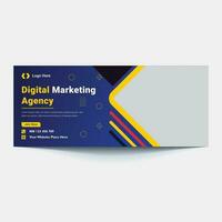 vettore eroe bandiera di digitale marketing. marketing sito web intestazione con parole 'digitale marketing'