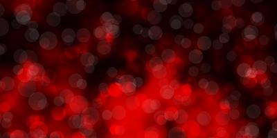sfondo vettoriale rosso scuro con cerchi glitter illustrazione astratta con motivo a gocce colorate per opuscoli volantini
